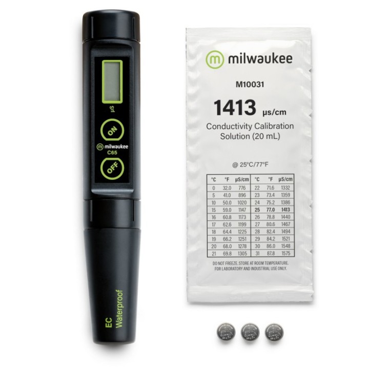Milwaukee C66 EC mètre  6 - Contrôle PH / EC